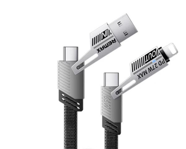 REMAX RC-C189  USB A+C na USB C+Lightning 2u2 65W 1m data kabl crni  MOBILNI TELEFONI I TABLETI