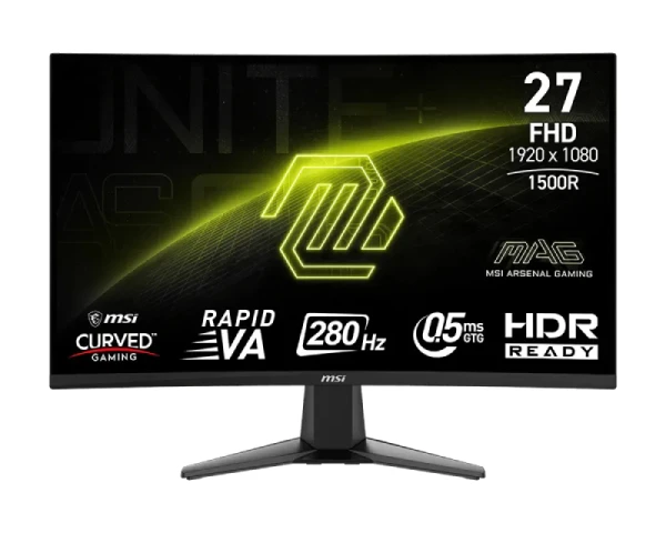 MSI 27 inča MAG 276CXF FHD 1920x1080 280Hz FreeSync Premium zakrivljeni gaming monitor  MONITORI