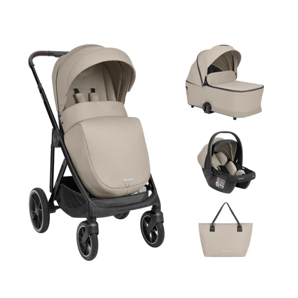 Kolica Chiara 3in1 set sa I-SIZE I-Prime autosedištem i tvrdom korpom Beige (KKB11288) SVE ZA BEBE I DECU