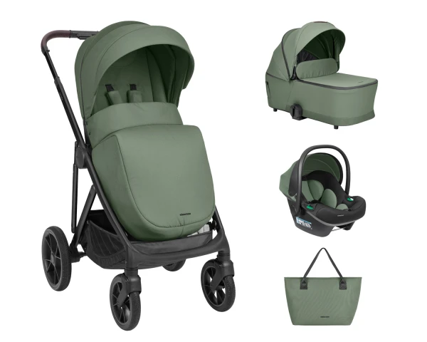 Kolica Chiara 3in1 set sa I-SIZE I-Prime autosedištem i tvrdom korpom Army Green (KKB11289) SVE ZA BEBE I DECU