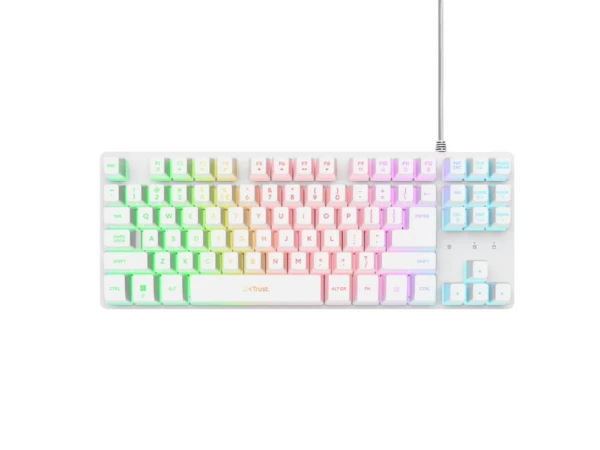 Trust Tastatura GXT833 THADO žicna RGB SRB gaming bela (26212)  IT KOMPONENTE I PERIFERIJA
