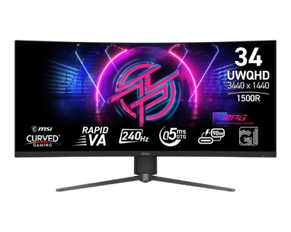 MSI 34 inča MPG 346CQRF X24 UWQHD 3440x1440 VA 240 Hz zakrivljeni gaming monitor  MONITORI