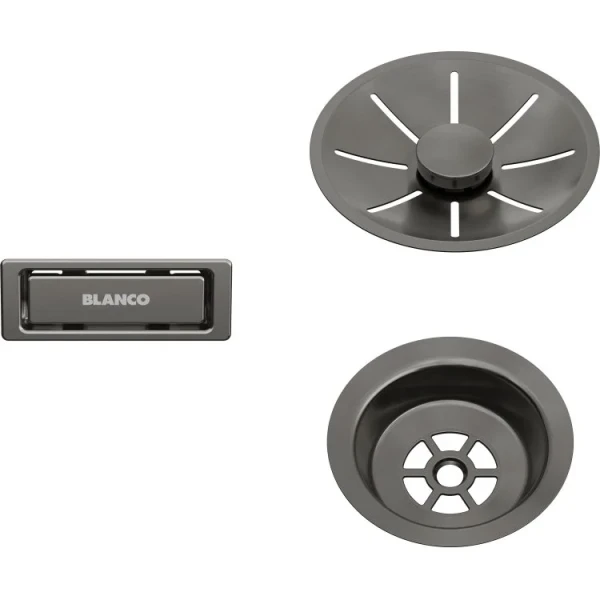 Blanco InFino set rešetke i prelivnika za sudoperu sa jednim koritom, Saten Dark Steel POKUĆSTVO