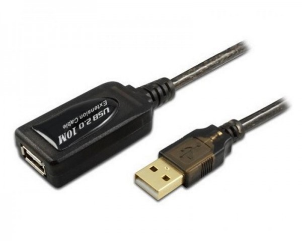 E-GREEN Kabl sa pojačivačem USB A - USB A MF 10m crni IT KOMPONENTE I PERIFERIJA