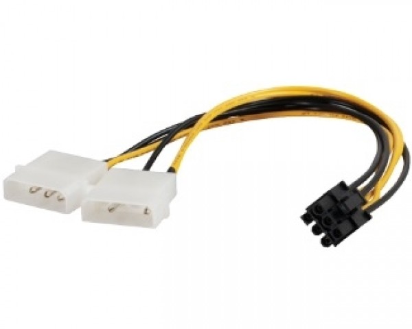 E-GREEN Naponski adapter za PCI-E VGA (6-pin) -2x Molex IT KOMPONENTE I PERIFERIJA