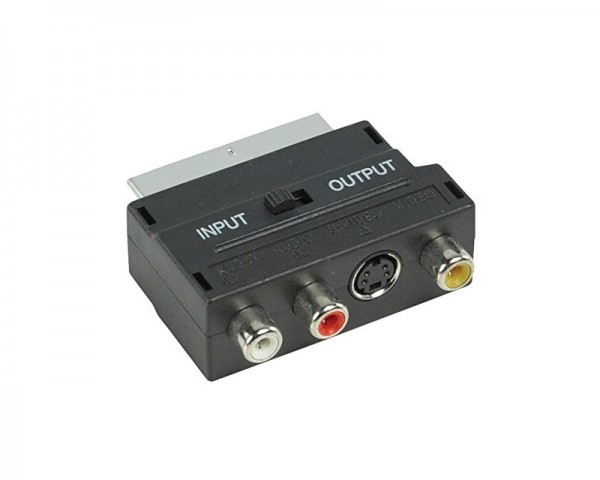 E-GREEN Adapter Scart - 3xRCA + S-Video crni IT KOMPONENTE I PERIFERIJA