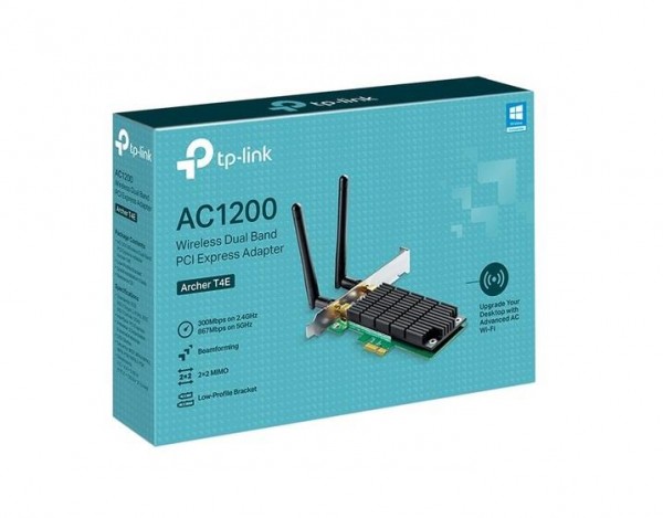 TP- Link AC1200 Wi-FiPCI Express Adapter 867Mbpsat 5GHz + 300Mbps at 2.4GHz Beamforming' ( 'ARCHER T4E' )  IT KOMPONENTE I PERIFERIJA