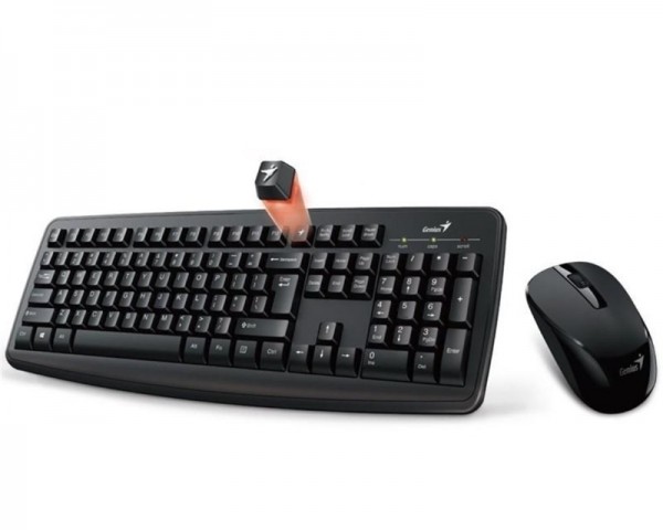 GENIUS Smart KM-8100 Wireless USB YU crna tastatura + miš Logik grupe
