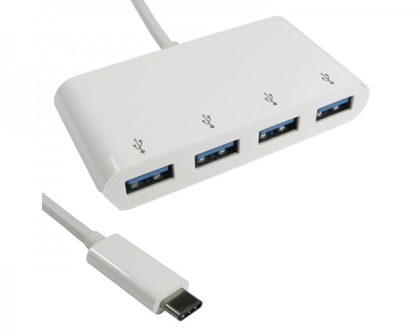 E-GREEN USB 3.1 tip C HUB 4port beli IT KOMPONENTE I PERIFERIJA