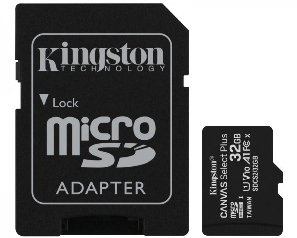 KINGSTON A1 MicroSDHC 32GB 100R class 10 SDCS232GB + adapter IT KOMPONENTE I PERIFERIJA