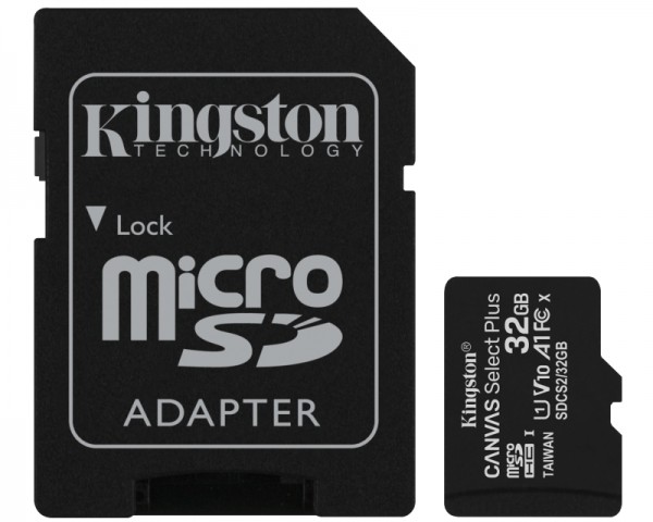 KINGSTON A1 MicroSDHC 32GB 100R class 10 SDCS232GB + adapter Logik grupe