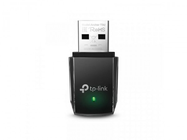 TP-Link AC1300 High Gain Wi-Fi Dual Band USB Adapter, 867Mbps at 5GHz + 400Mbps at 2.4GHz (ARCHER T3U PLUS)  IT KOMPONENTE I PERIFERIJA