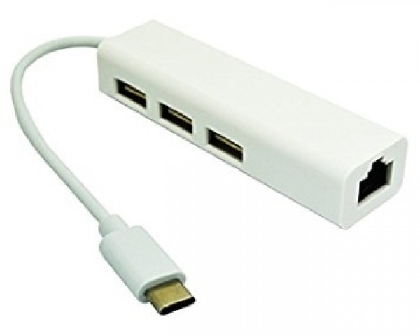 E-GREEN USB 3.1 tip C HUB (3 port USB 2.0 + 1port fast ethernet) IT KOMPONENTE I PERIFERIJA