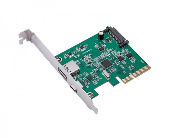 E-GREEN PCI-Express kontroler USB 3.1 Type-A+USB-C Host IT KOMPONENTE I PERIFERIJA