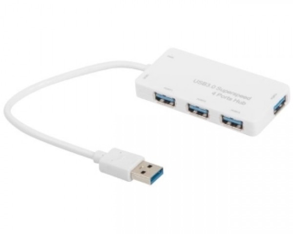 E-GREEN USB 3.0 HUB 4port beli IT KOMPONENTE I PERIFERIJA