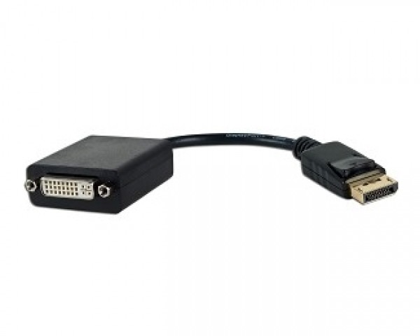 FAST ASIA Adapter - konvertor DisplayPort (M) to DVI-I (F) crni IT KOMPONENTE I PERIFERIJA