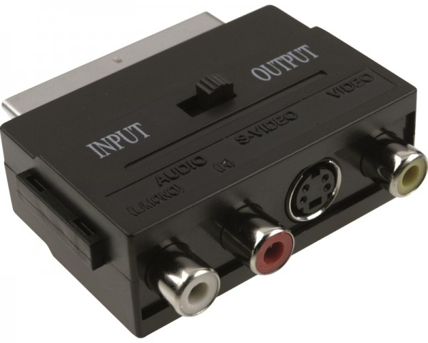 FAST ASIA Adapter Scart - 3xRCA + S-Video crni IT KOMPONENTE I PERIFERIJA