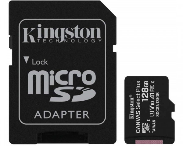 KINGSTON A1 MicroSDXC 128GB 100R class 10 SDCS2128GB + adapter IT KOMPONENTE I PERIFERIJA