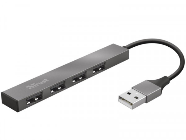 Trust Hub HALYX USB2.04xUSB Aluminjum siva (23786)  IT KOMPONENTE I PERIFERIJA