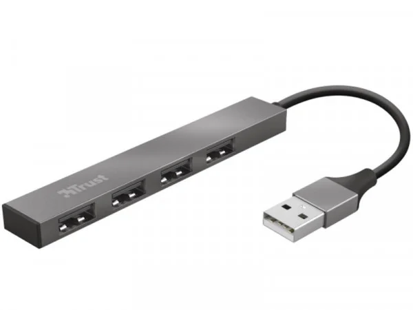 Trust Hub HALYX USB2.04xUSB Aluminjum siva (23786)  IT KOMPONENTE I PERIFERIJA