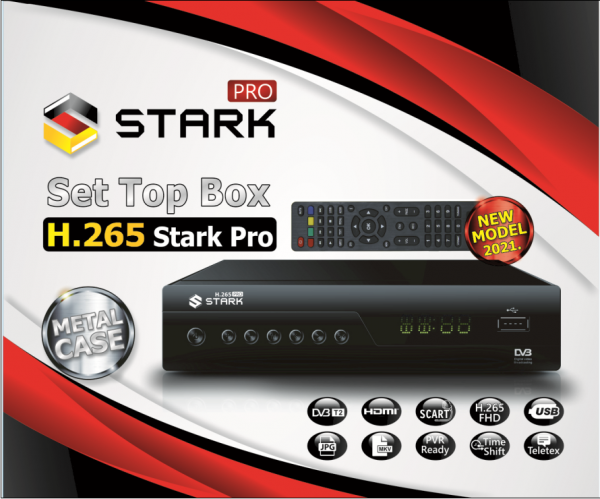 SET TOP BOX H.265 STARK PRO TV, AUDIO,VIDEO