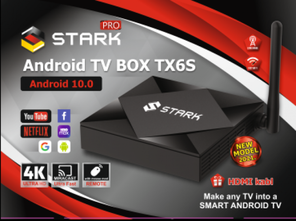 STARK PRO ANDROID TV BOX TX6S TV, AUDIO,VIDEO