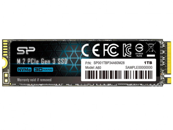 SILICON POWER SSD A60 256GB M.2 PCle crna (SP256GBP34A60M28)  IT KOMPONENTE I PERIFERIJA