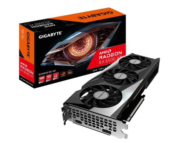 GIGABYTE AMD Radeon RX 6500 XT GAMING OC 4GB 64bit GV-R65XTGAMING OC-4GD IT KOMPONENTE I PERIFERIJA