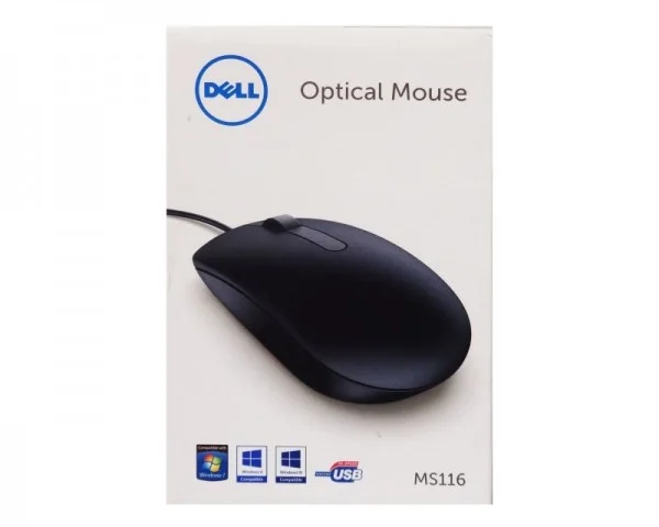DELL MS116 USB Optical crni retail box miš IT KOMPONENTE I PERIFERIJA