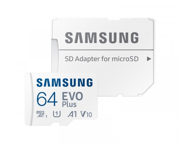 SAMSUNG EVO PLUS MicroSD Card 64GB class 10 + Adapter MB-MC64KA IT KOMPONENTE I PERIFERIJA