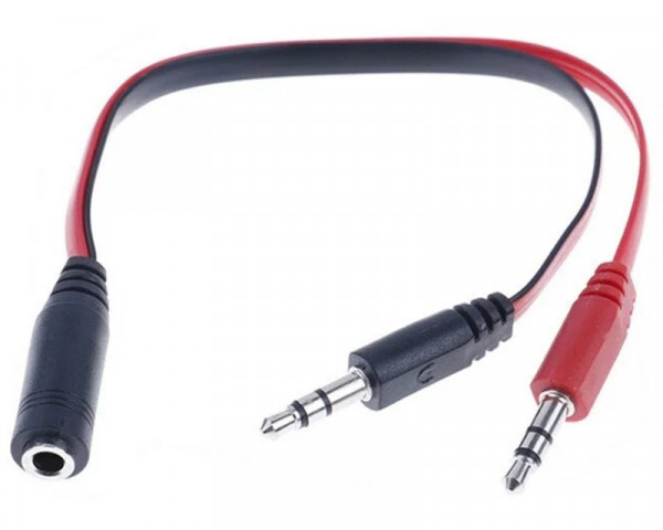 FAST ASIA Adapter Audio 3.5mm stereo jack (M) na 2x3.5mm stereo jack (2xM) IT KOMPONENTE I PERIFERIJA