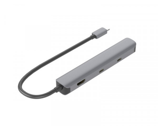 E-GREEN Adapter USB 3.1 tip C (M) - HDMI+ 2X USB 3.0 + 2X Tip C + RJ45 (F) IT KOMPONENTE I PERIFERIJA
