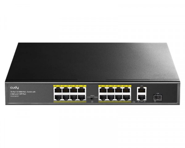 CUDY FS1018PS1 16-Port 10100M PoE+ Switch with 1 Combo SFP Port IT KOMPONENTE I PERIFERIJA