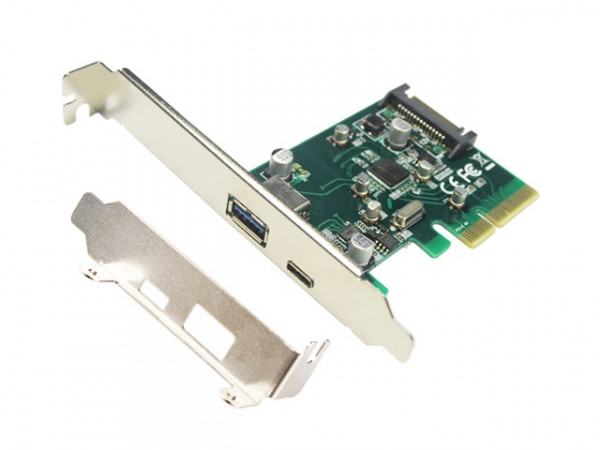E-GREEN PCI-Express kontroler na USB 3.1 Tip A + USB-C Host Controler (Asmedia 1142) IT KOMPONENTE I PERIFERIJA