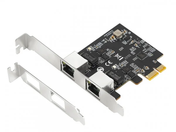 E-GREEN PCI-Express kontroler 2-port 2.5 Gigabit Ethernet (Realtek 8125B) IT KOMPONENTE I PERIFERIJA