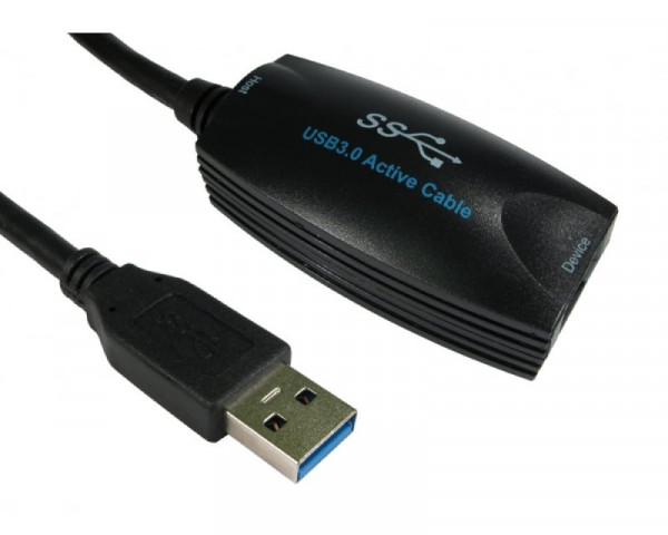 E-GREEN Kabl sa pojačivačem 3.0 USB A (M) - USB A (F) 5m crni IT KOMPONENTE I PERIFERIJA