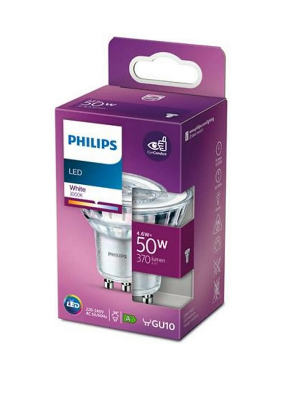 Philips PS766 LED classic 4,6W (50W) GU10 WH 3000K 36D ND 1PF/12 POKUĆSTVO