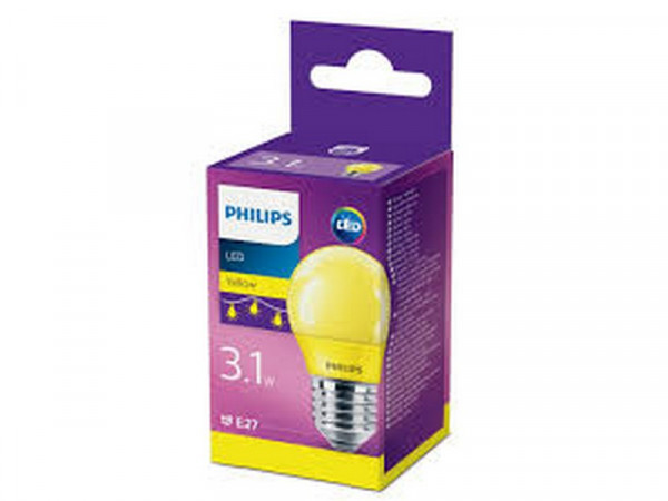 Philips LED SIJALICA U BOJI 3,1W (25W)E27 P45 ZUTA  PS628 POKUĆSTVO