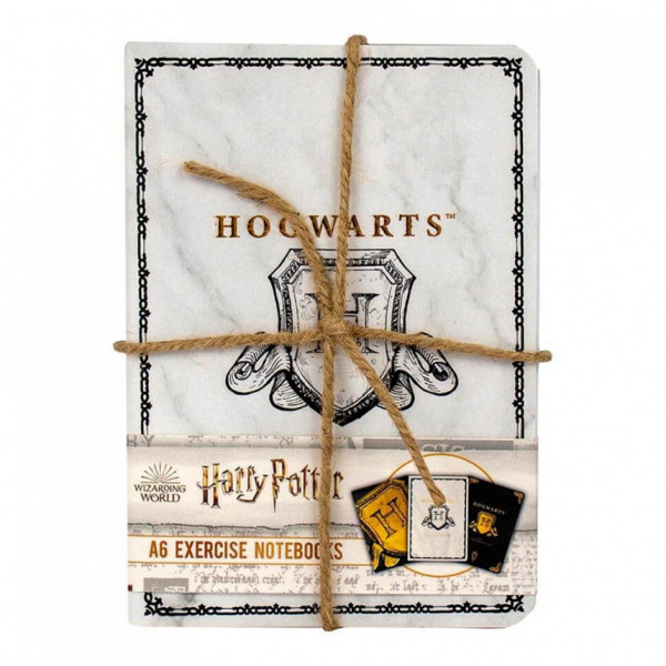 Harry Potter A6 Notebooks 3Pk - Hogwarts Shield MERCHANDISE