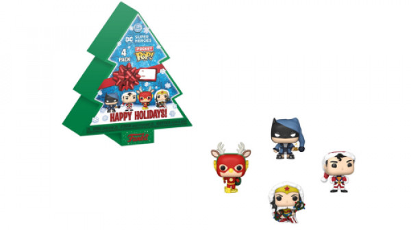 Funko Pocket POP: DC Holiday - Tree Holiday Box 4pcs. GAMING 