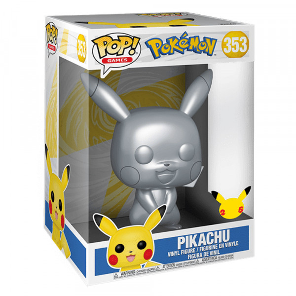 Pokemon POP! Vinyl - Pikachu Silver Metalic 10\'' GAMING 