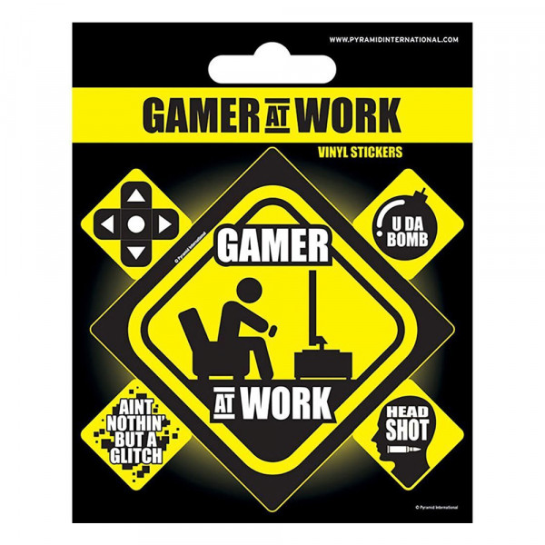 Gamer at Work Vinyl Sticker MERCHANDISE