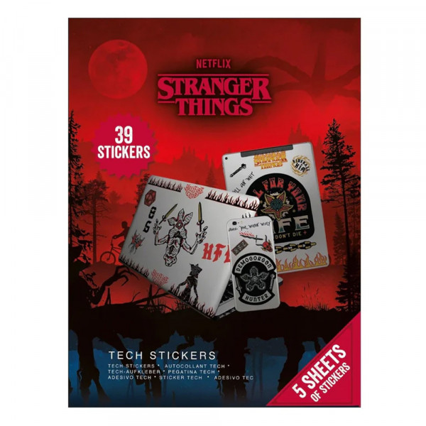 Stranger Things 4 (Upside Down Battle) Tech Stickers MERCHANDISE