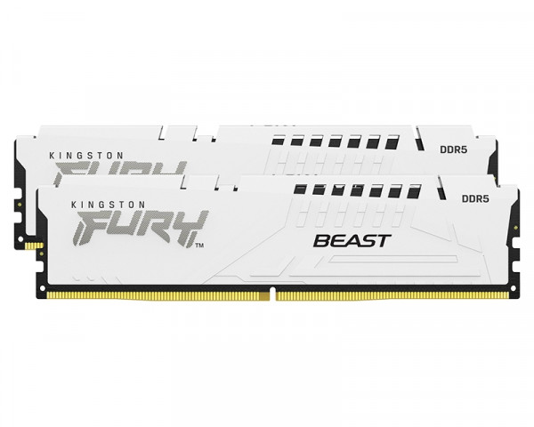 KINGSTON DIMM DDR5 64GB (2x32GB kit) 5600MTs KF556C36BWEK2-64 Fury Beast White Expo IT KOMPONENTE I PERIFERIJA