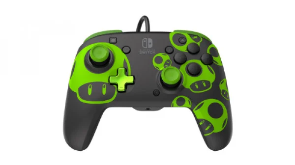 Nintendo Switch Wired Controller Rematch - 1UP Glow in the Dark GAMING 