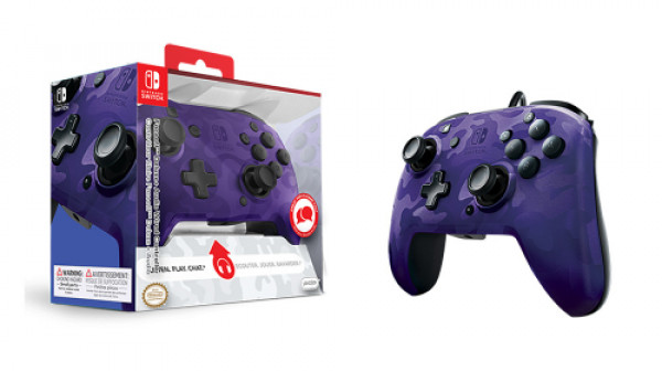 Nintendo Switch Faceoff Deluxe Controller + Audio Camo Purple GAMING 